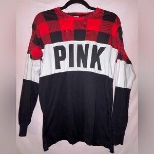 PINK Victoria's Secret Red and Black Plaid Shirt